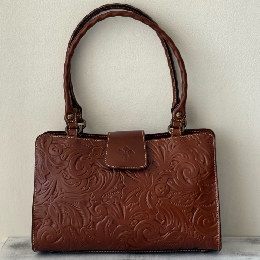 Patricia Nash Burnish Tooled Leather Rienzo Shoulder Handbag Florence - Picture 3 of 14